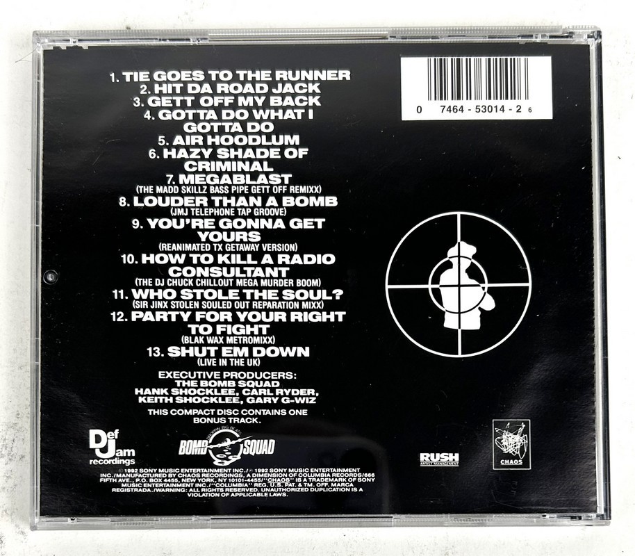 Public Enemy – Greatest Misses CD 1992 (VG+)