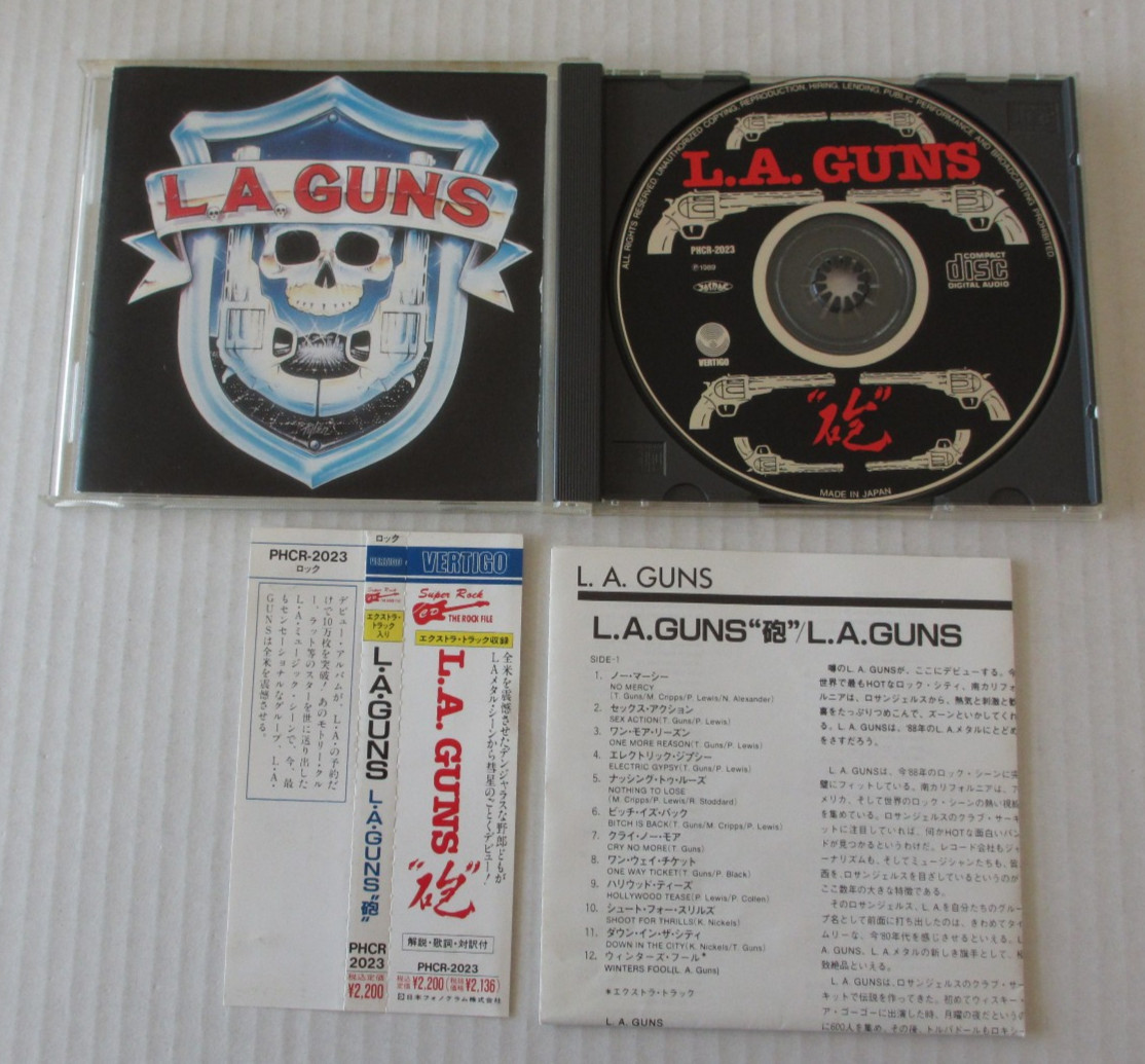 L.A. GUNS- SELF-TITLED DEBUT CD JAPAN 1990 80'S HAIR METAL GLAM POISON PHCR-2023