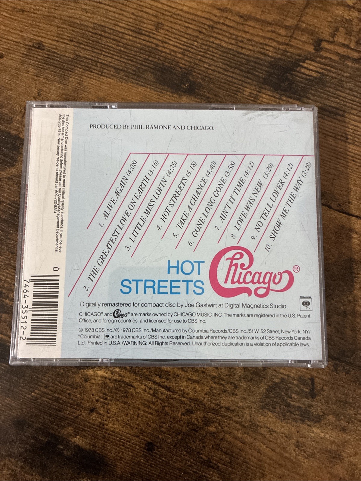 Chicago Hot Streets Collectors Choice CD 1978