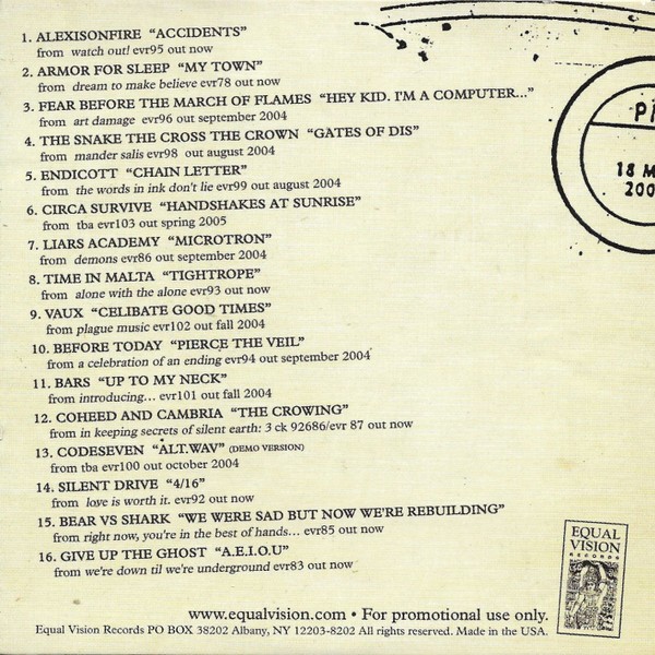 Various - Equal Vision Records Summer Sampler 2004 (CD) (Near Mint (NM or M-)) -