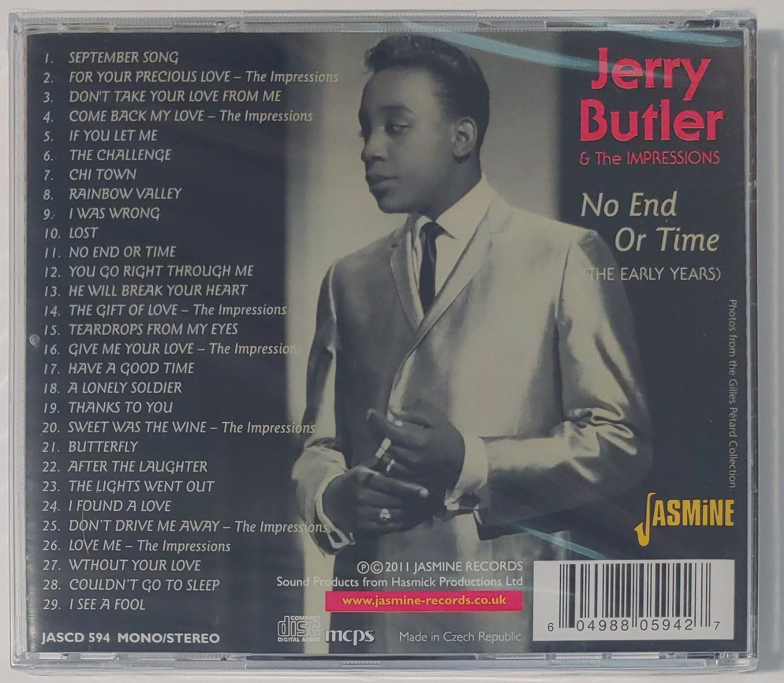 JERRY BUTLER - NO END OF TIME CD BRAND NEW