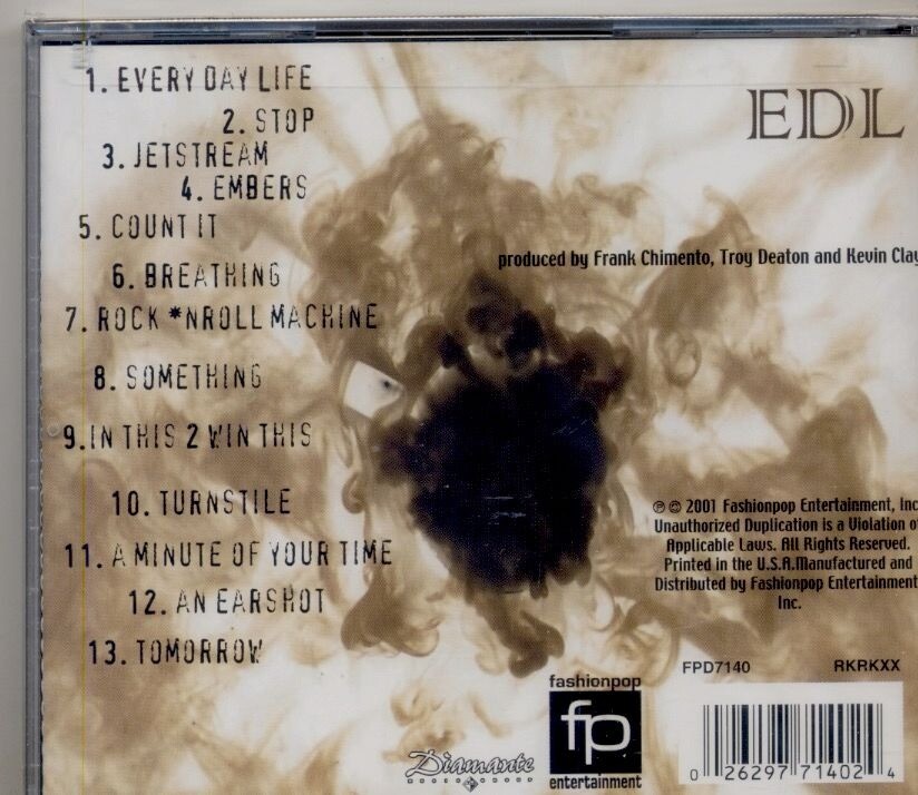 EDL EVERY DAY LIFE SELF-TITLED CD, 13 SONGS, ©2001, BRAND-NEW SEALED