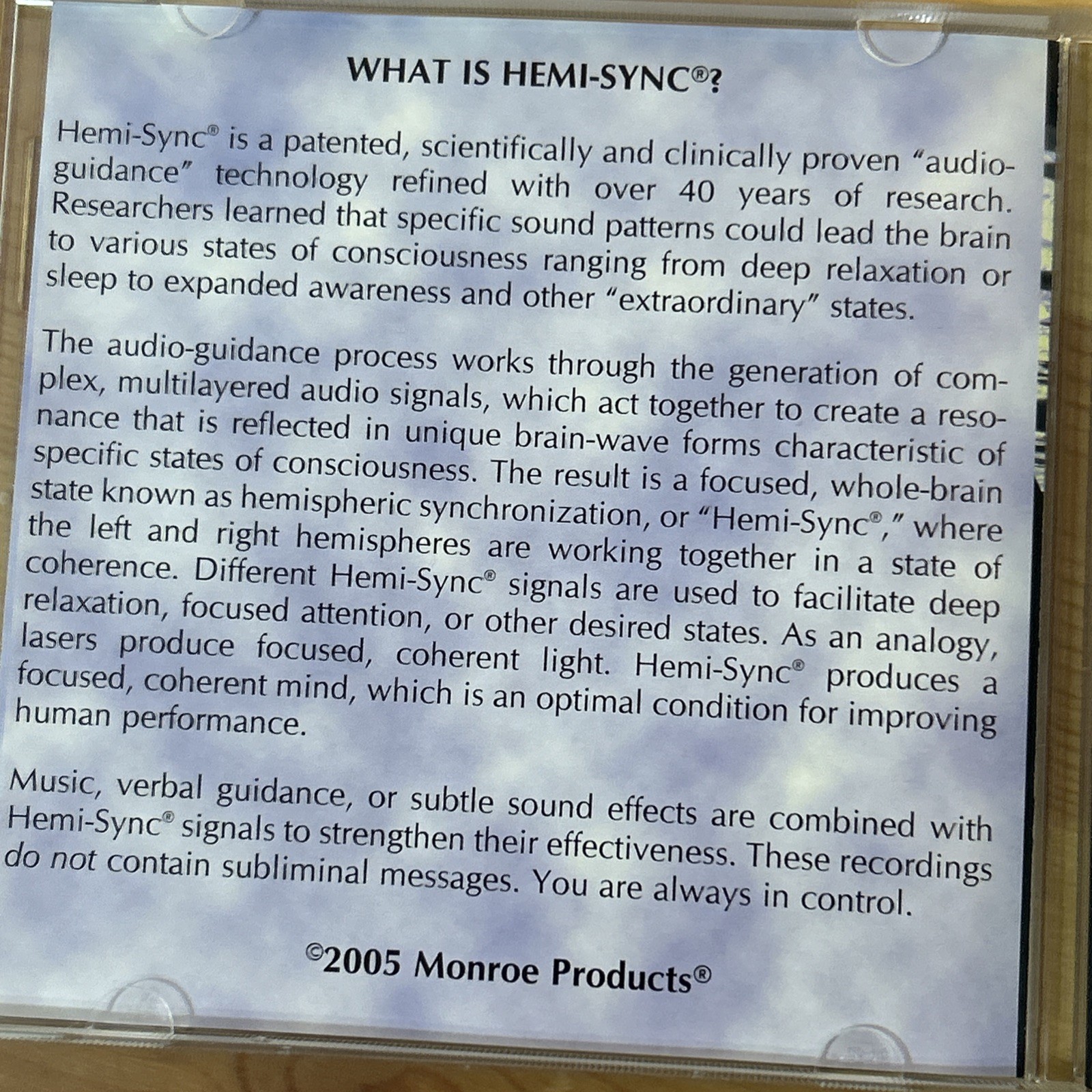 Hemi-Sync : Higher , Pre-Owned CD Excellent Condition.