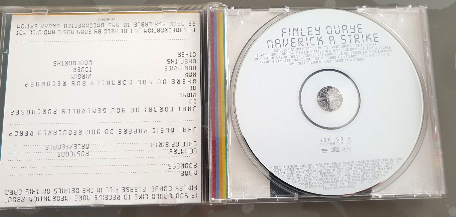 Finley Quaye Maverick a Strike CD Album 1997 Epic Sony Sunday Shining