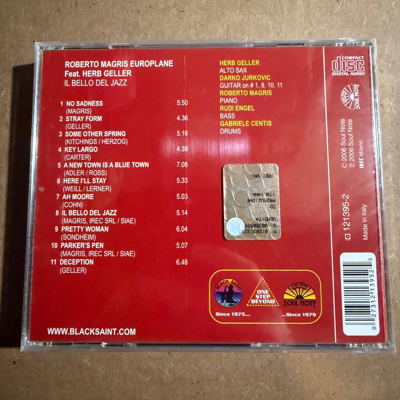 Roberto Magris Europlane Feat. Herb Geller – Il Bello Del Jazz CD 2005 Jazz Soul
