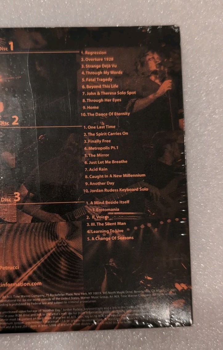 New 3CD! Dream Theater-Live Scenes From New York (2001) Original Cover Art, RARE