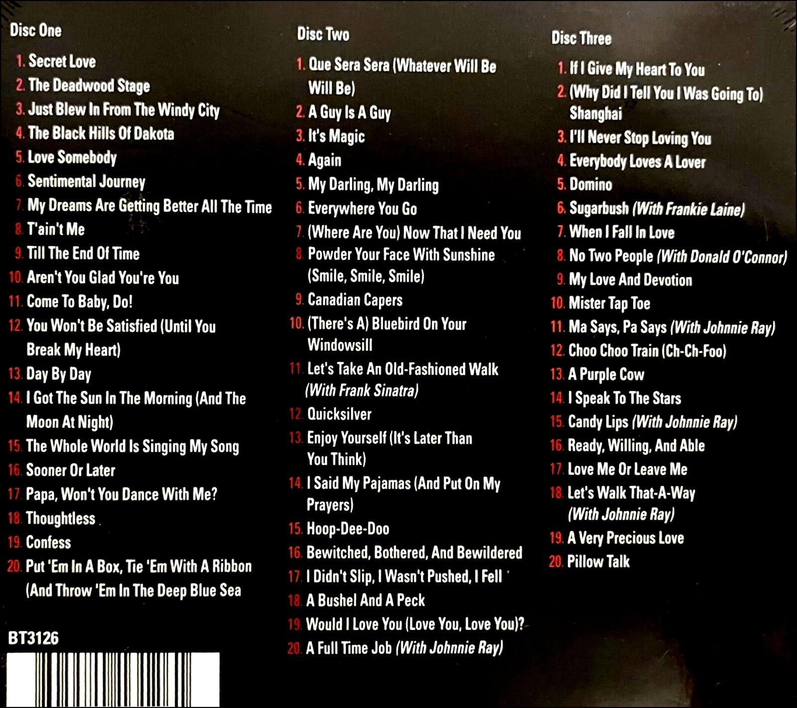 DORIS DAY * 60 Greatest Hits * NEW 3-CD Boxset * All Original Recordings