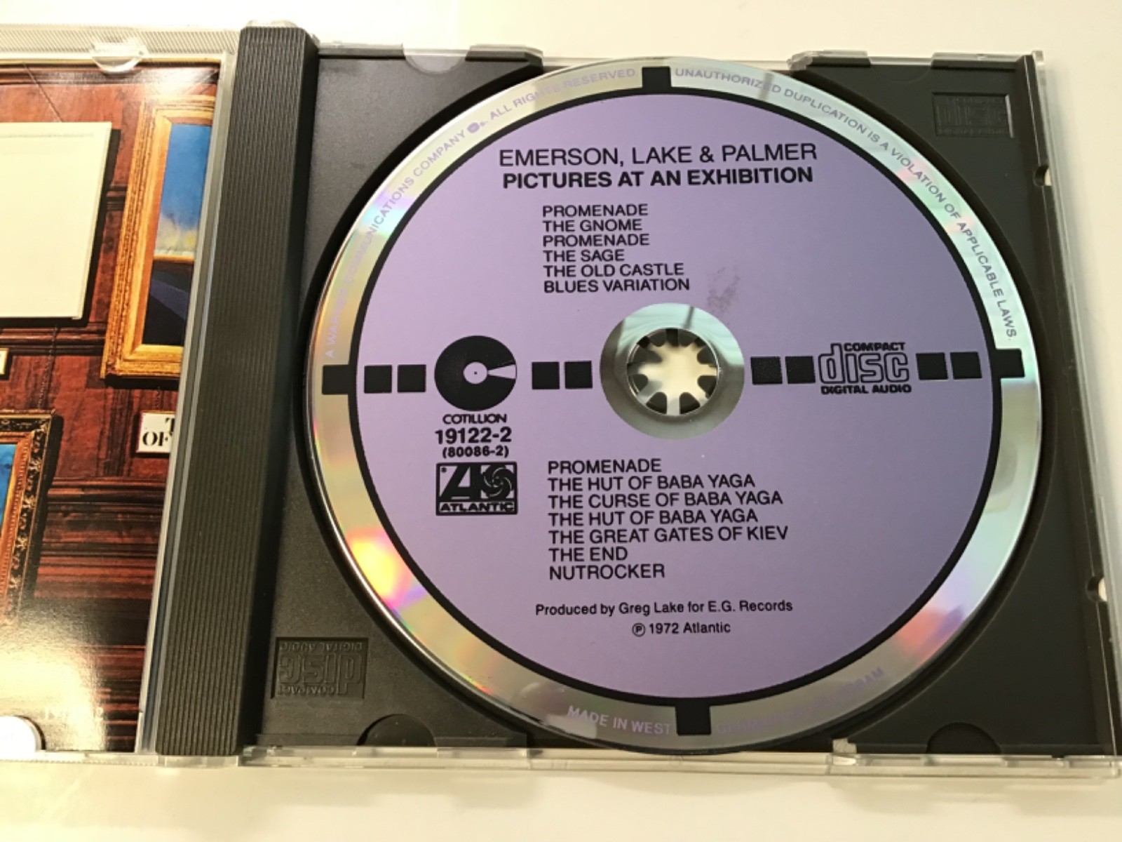 EMERSON LAKE PALMER; PICTURES AT AN EXHIBITION CD #19122-2 COLUMBIA (1972)