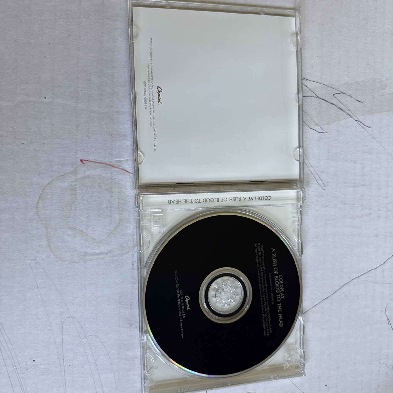 COLDPLAY: A Rush of Blood to the Head CD 2002 (Capitol) Alternative Rock MINT