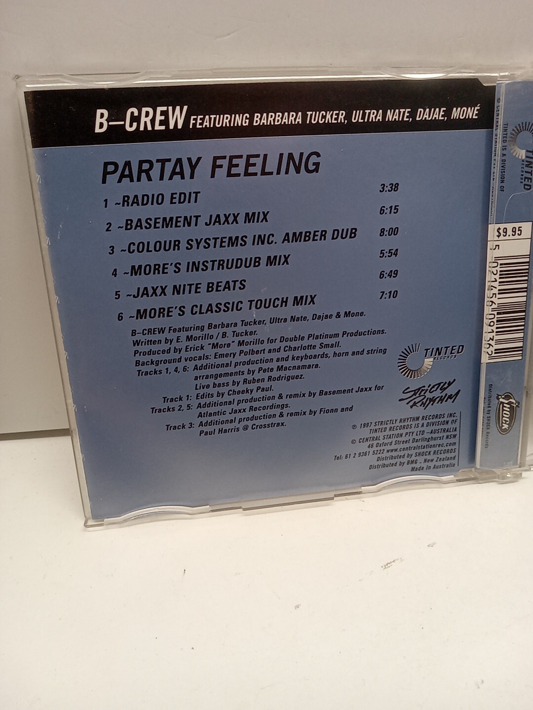 B-Crew - Partay Feeling (CD, Maxi-Single, 1997, Tinted) Made in Australia