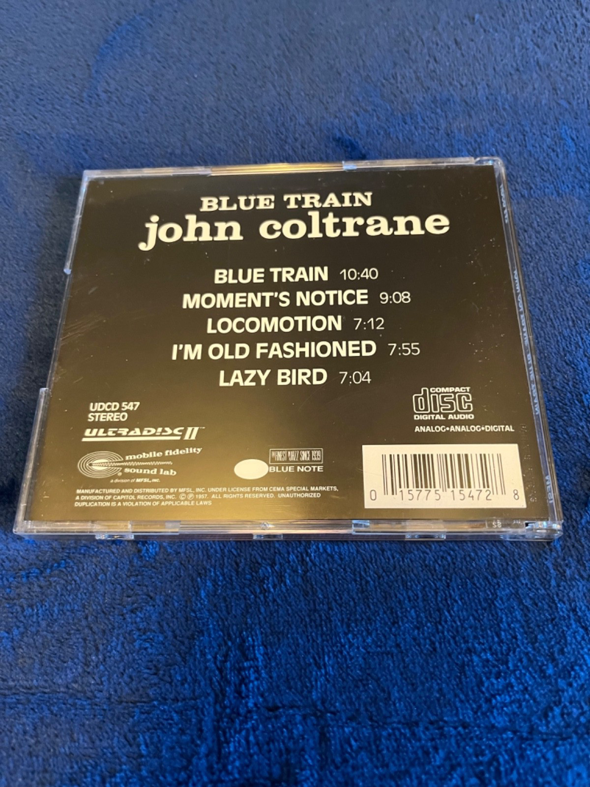 john coltrane BLUE TRAIN, ORIGINAL MASTER RECORDING ULTRA DISC GOLD