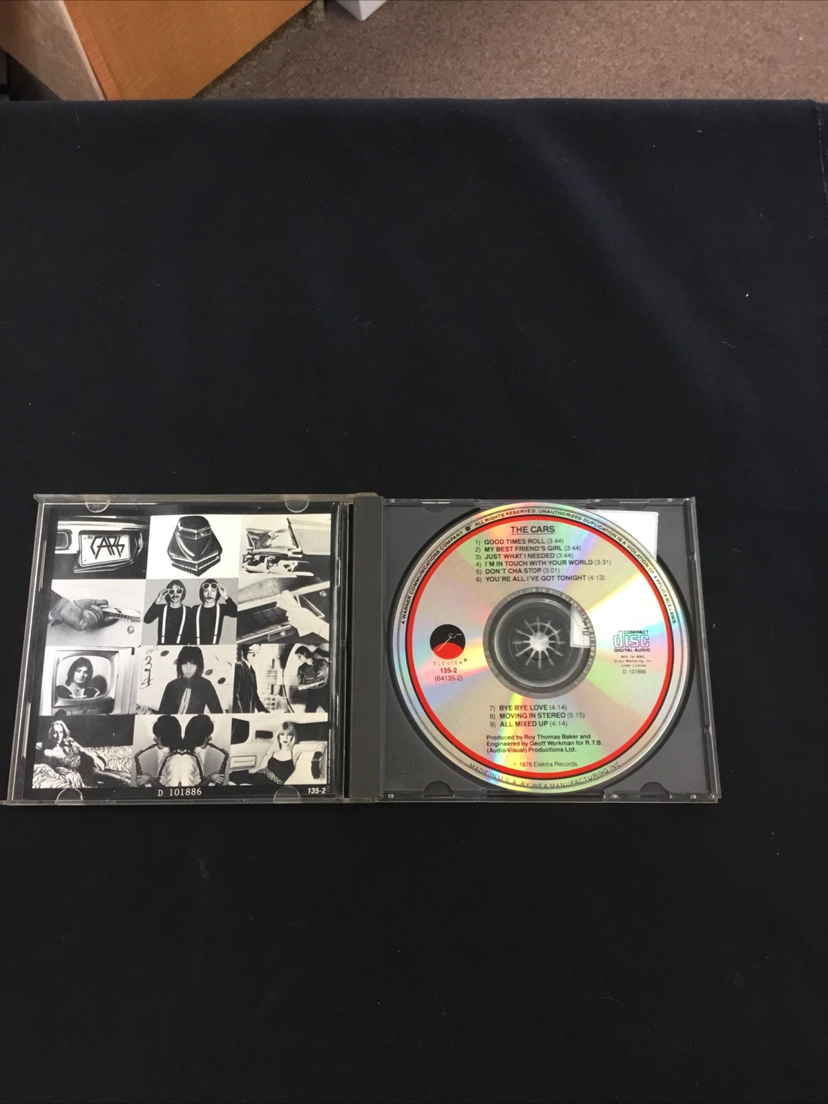 The Cars - Self Titled - CD Album 1978 Roy Thomas Baker "Good Times Roll"