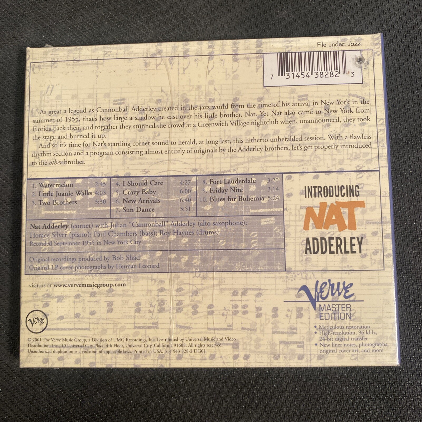 Introducing Nat Adderley by Nat Adderley CD 2001 SEALED Promo Hole