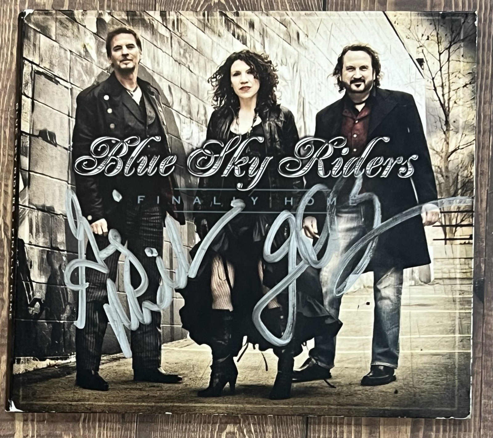 Blue Sky Riders Finally Home CD SIGNED Autographed Kenny Loggins Gary Burr VG+