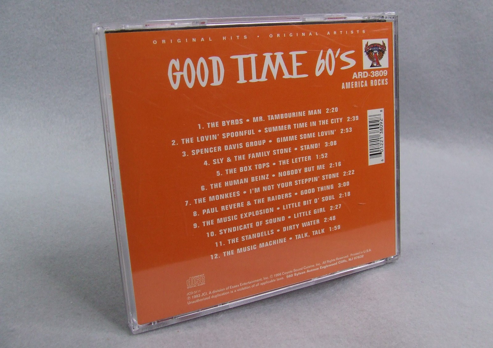 Good Times 60's America Rocks by Various Artists (CD 1993) The Byrds, Box Tops
