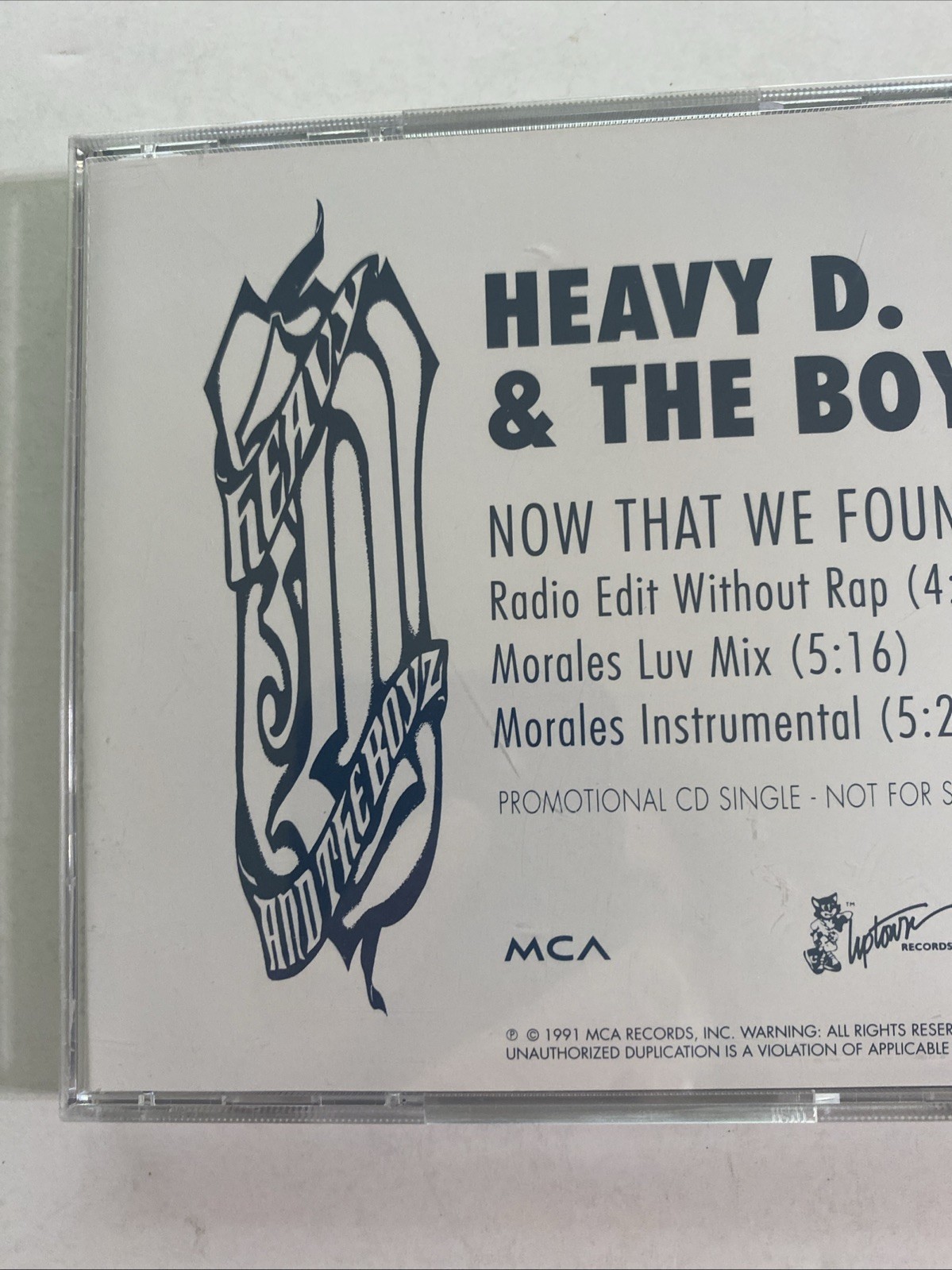 Heavy D & The Boyz - Now That We Found Love - Used Promo CD Single - US 1991 MCA