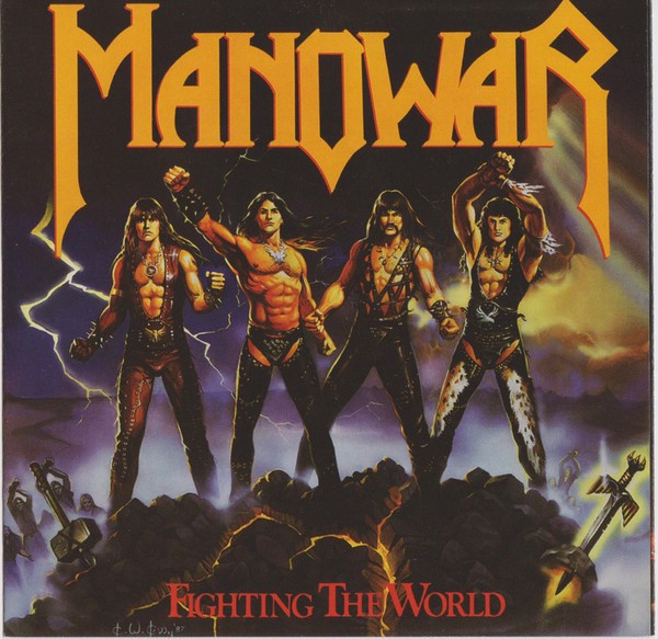 CD MANOWAR " Fighting The World " in Mint Condition [Germany]