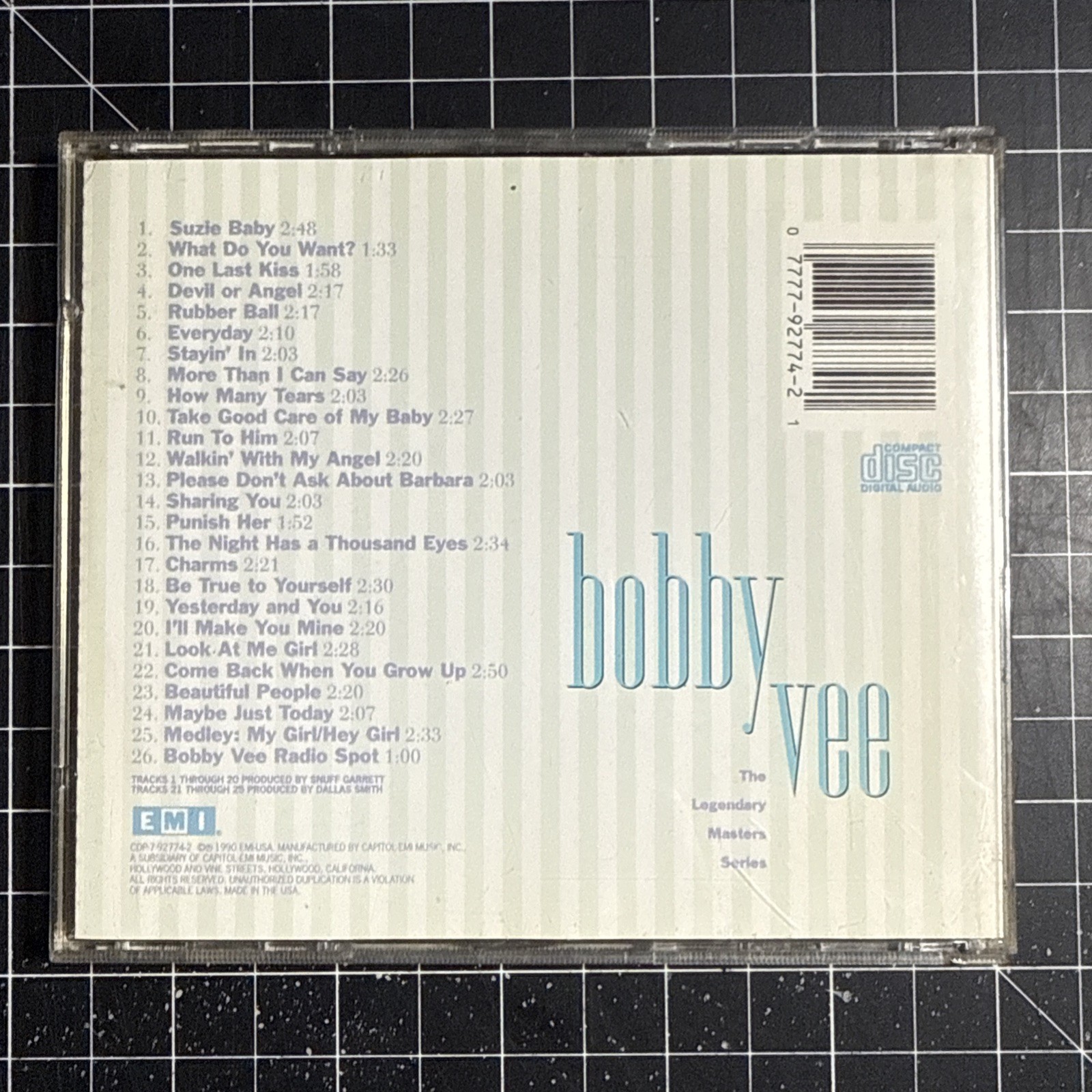 Bobby Vee The Legendary Masters Series - (CD, 1990, EMI USA)
