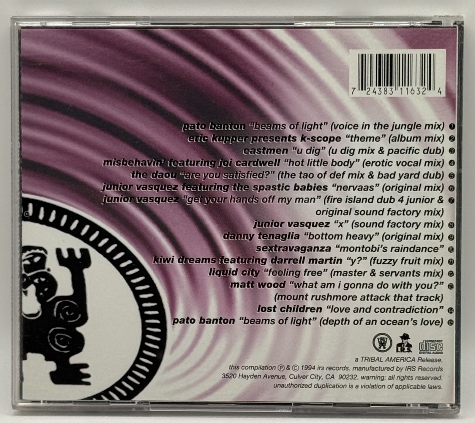 This Is The Sound of Tribal United Kingdom MIxed by Junior Vasquez 1994