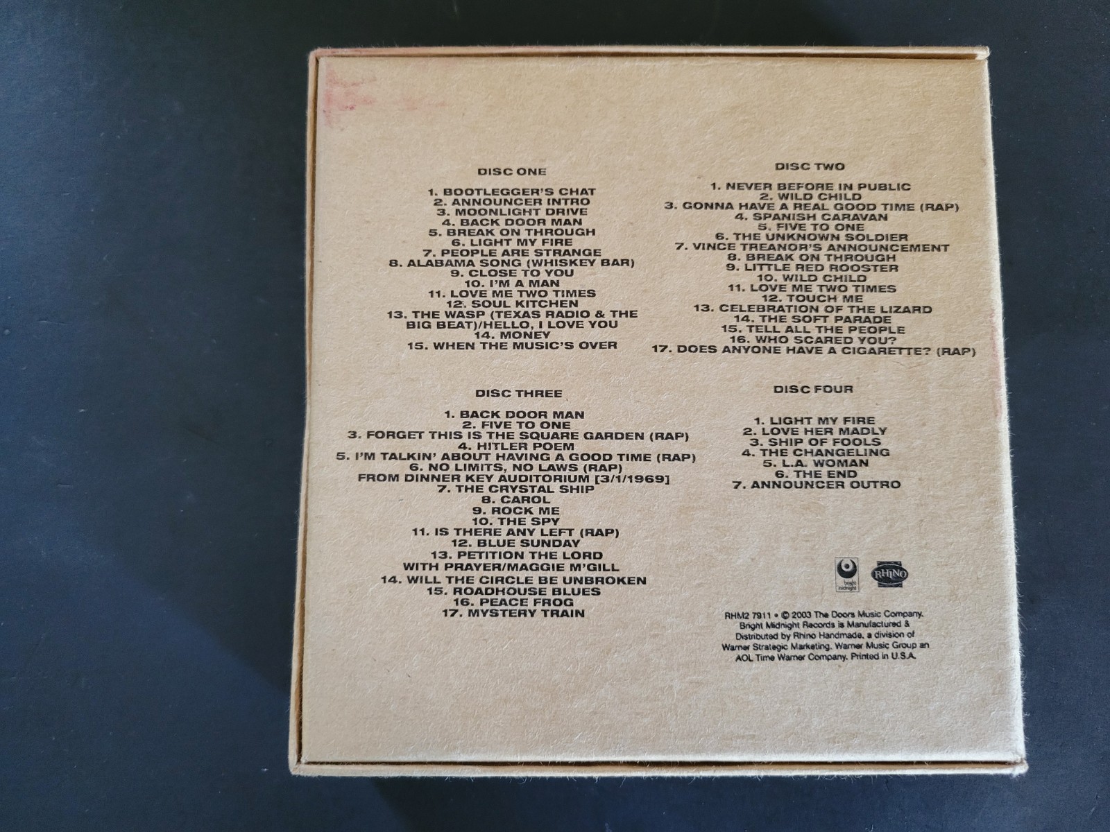 The Doors Boot Yer Butt limited 4CD Box Set BMA Rhino