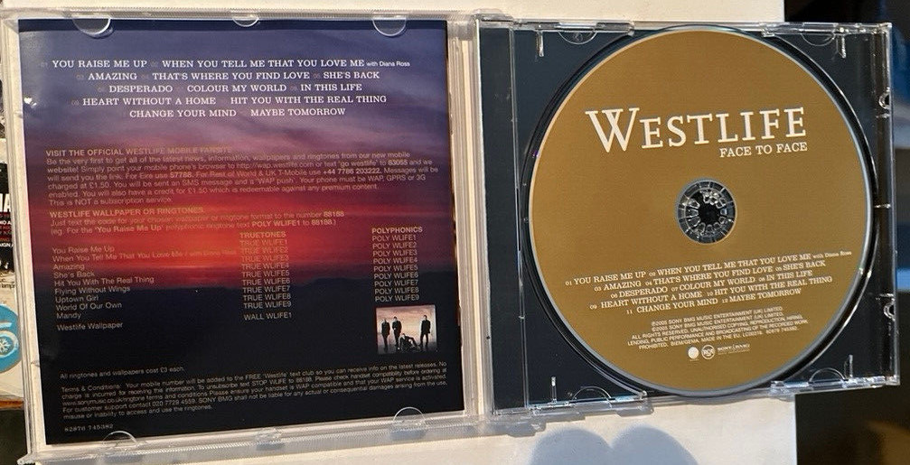 Westlife :Face to Face CD Album You Raise Me Up Desperado Maybe Tomorrow Amazing