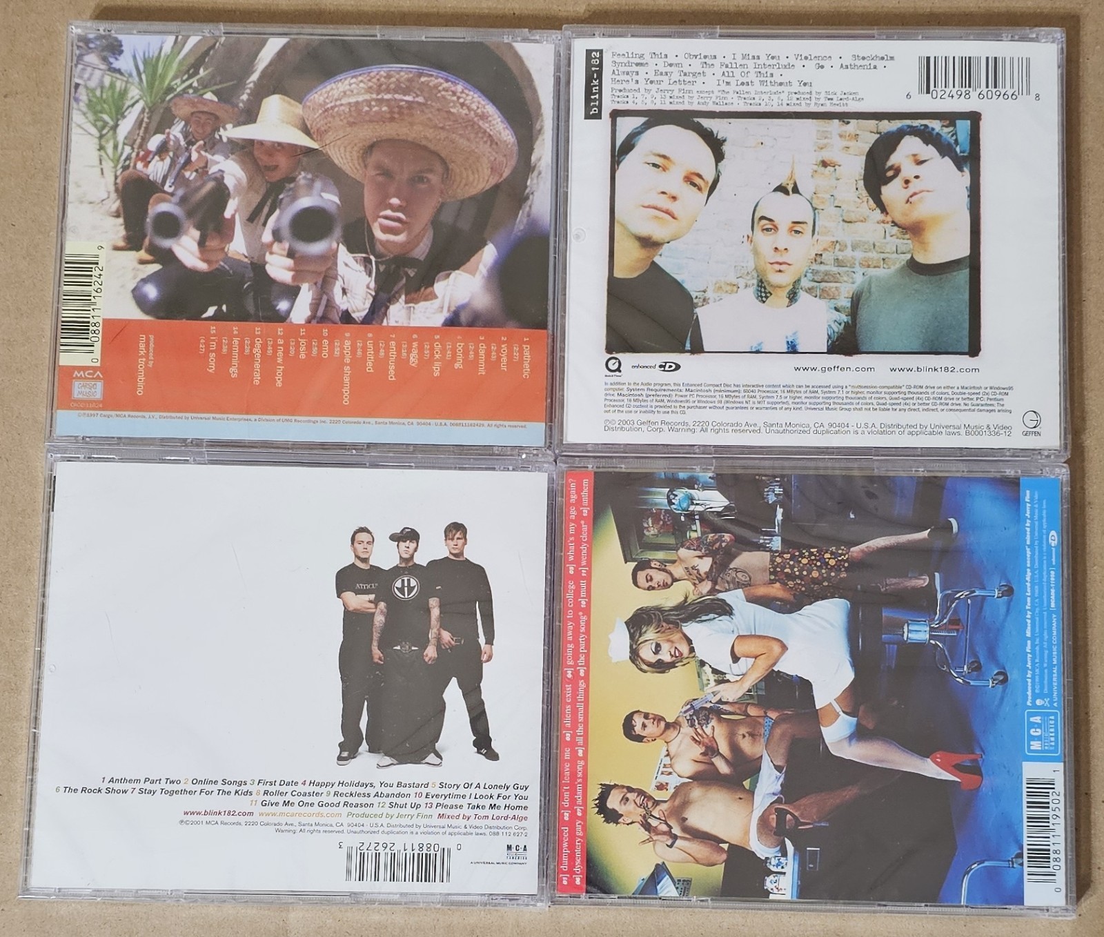 Blink 182 Enema of the State - Take Off - Self-Titled - Dude Ranch (4) CD Lot
