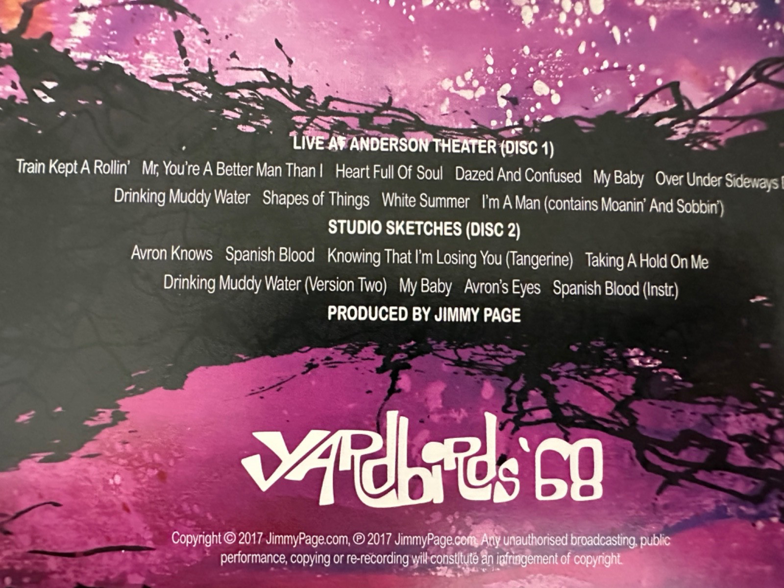 THE YARDBIRDS - 2 CD SET - YARDBIRDS 1968 - WITH A 48 PAGE BOOKLET - JIMMY PAGE