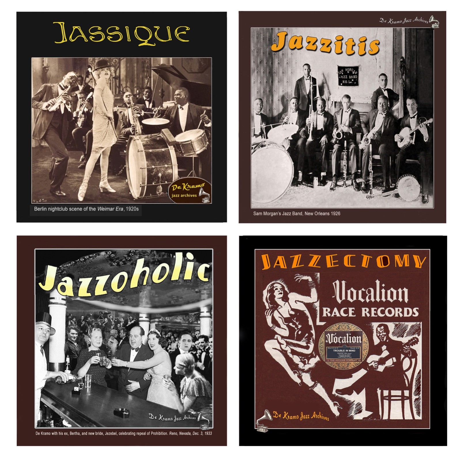 SAMPLER Four Albums, Finest Hot Jazz of Roaring Twenties—Remasterered Originals