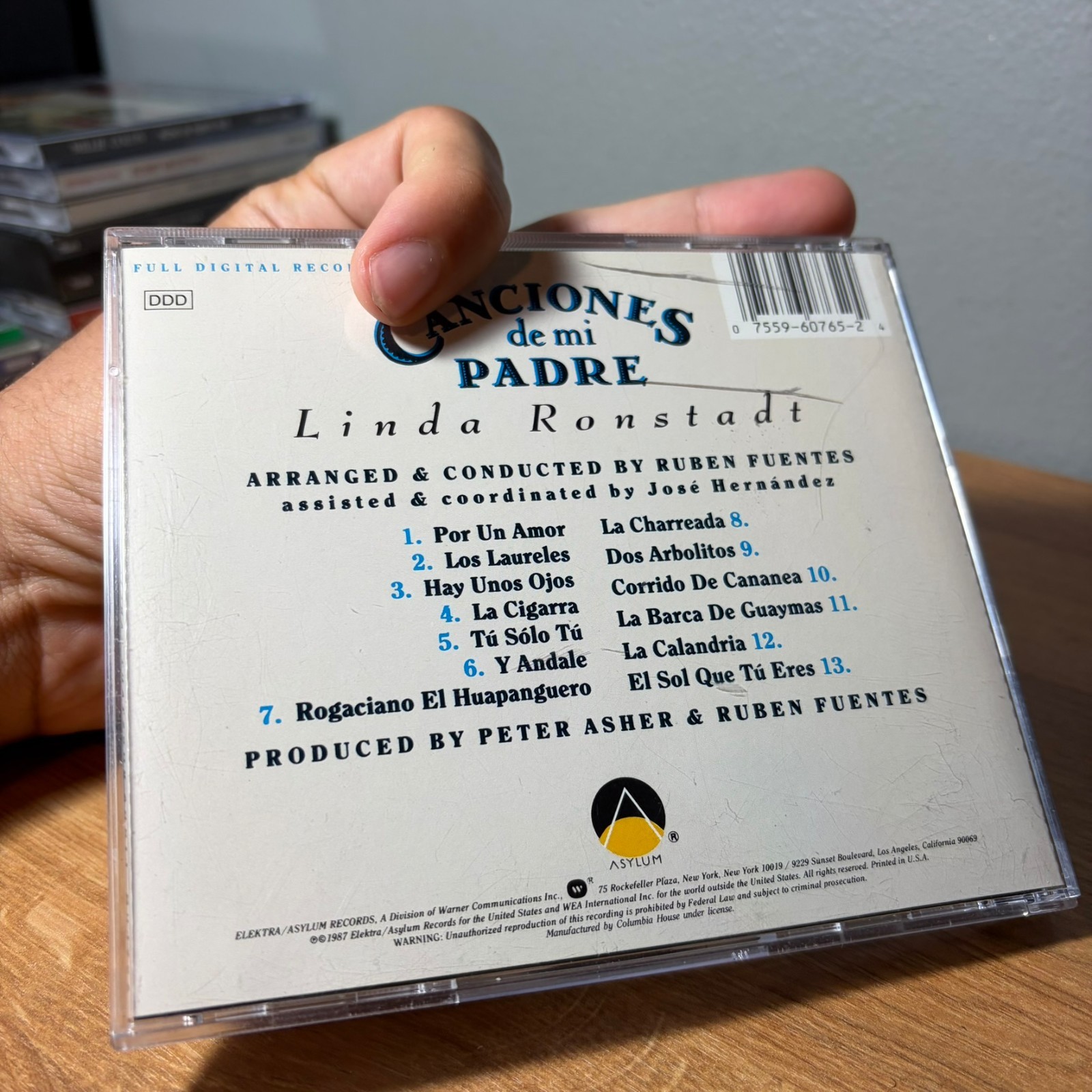 Canciones de Mi Padre by Linda Ronstadt (CD, 1988, Asylum)