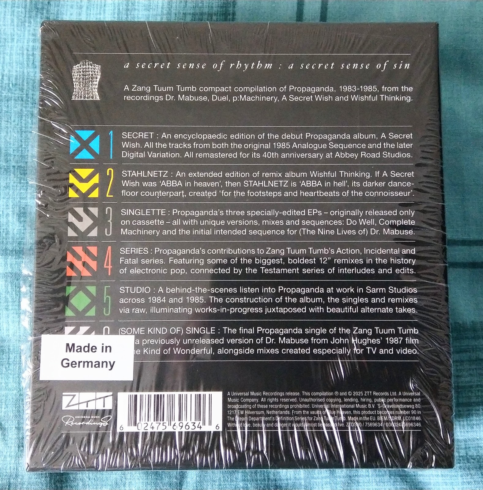 PROPAGANDA A Secret Sense Of Rhythm A Secret Sense Of Sin 6 CD Box Set