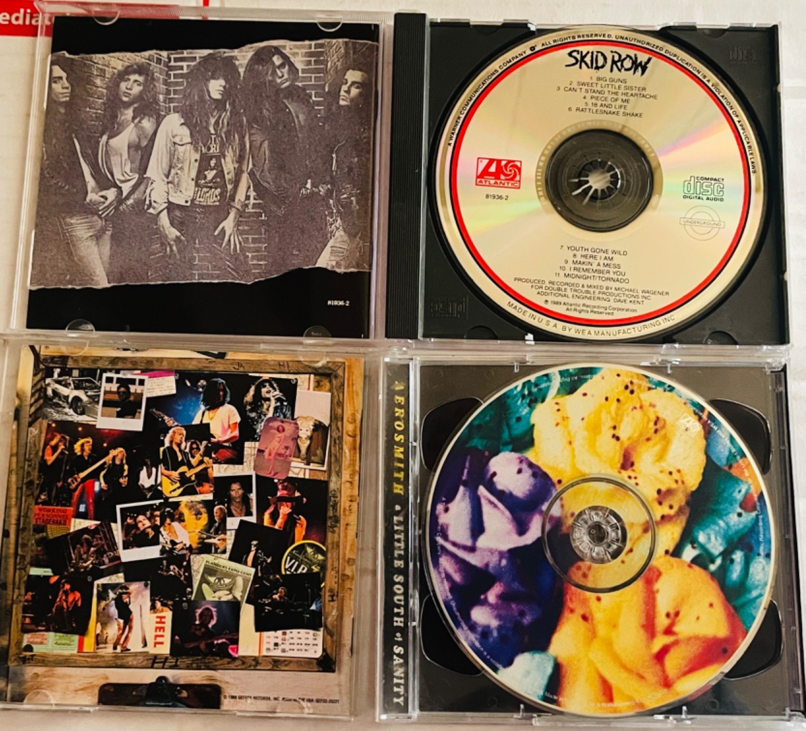 CD Lot Of 4 CDs Velvet Revolver , Skid Row & Aerosmith