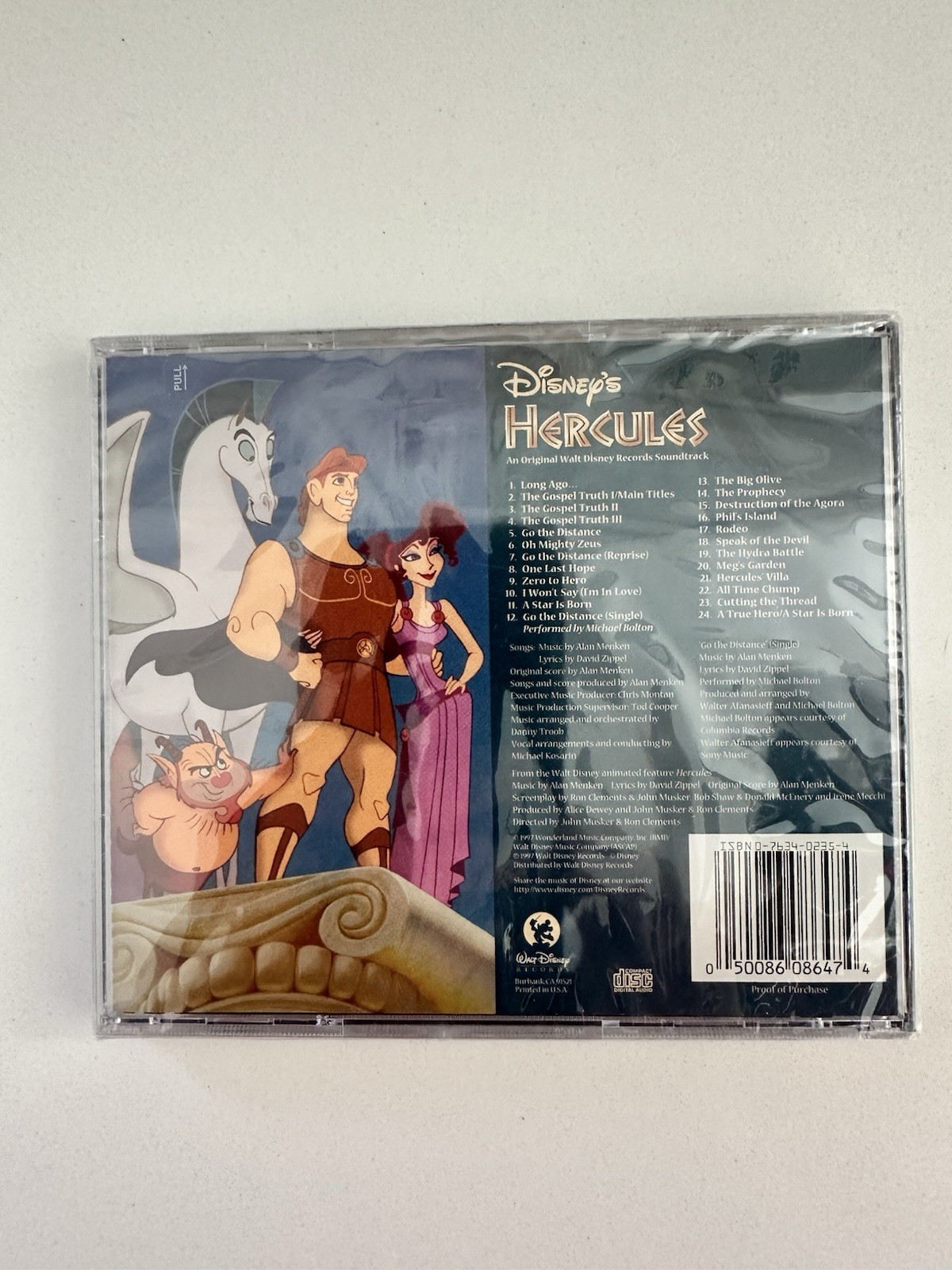 Sealed 1997 Disney Hercules CD-factory error-razor blade inside-rare contaminant