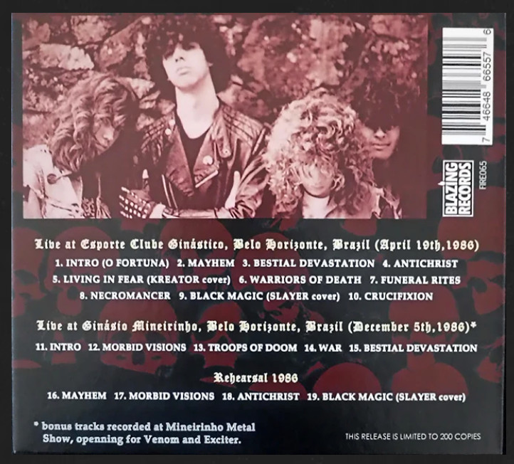 SEPULTURA Bestial Visions 1986 Live And Rehearsal Import CD FACTORY SEALED
