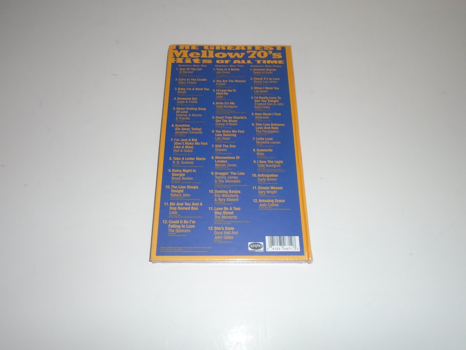 The Greatest Mellow 70's Hits Of All Time 3 CD Set New Sealed