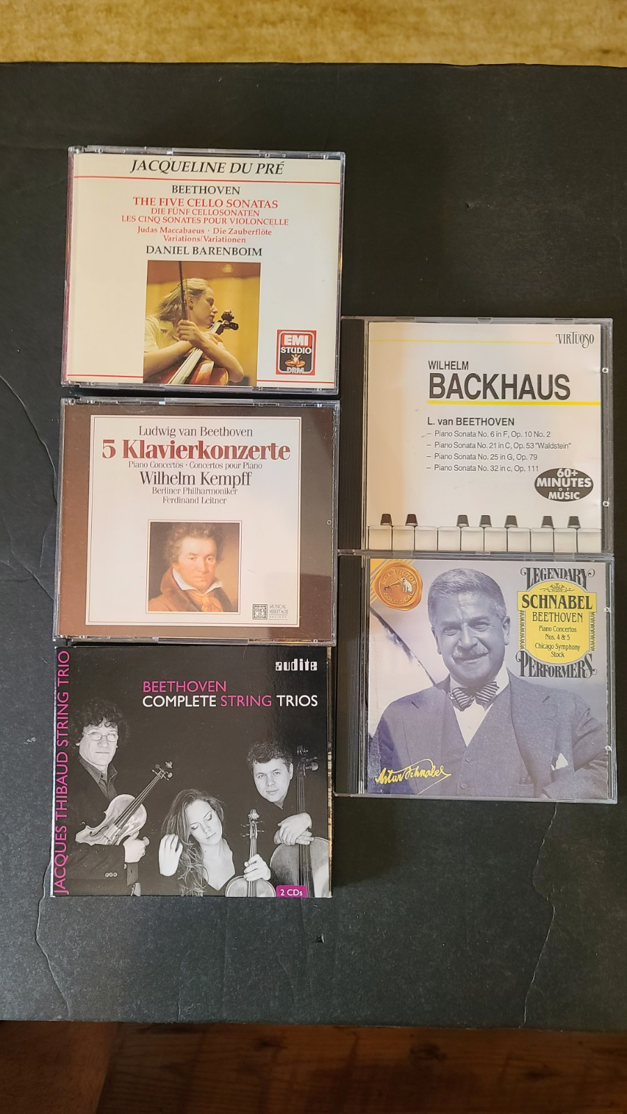 Classical Music CD Lot - Beethoven 10 Cds #1 Kempff Barenboim Backhaus Schnabel+