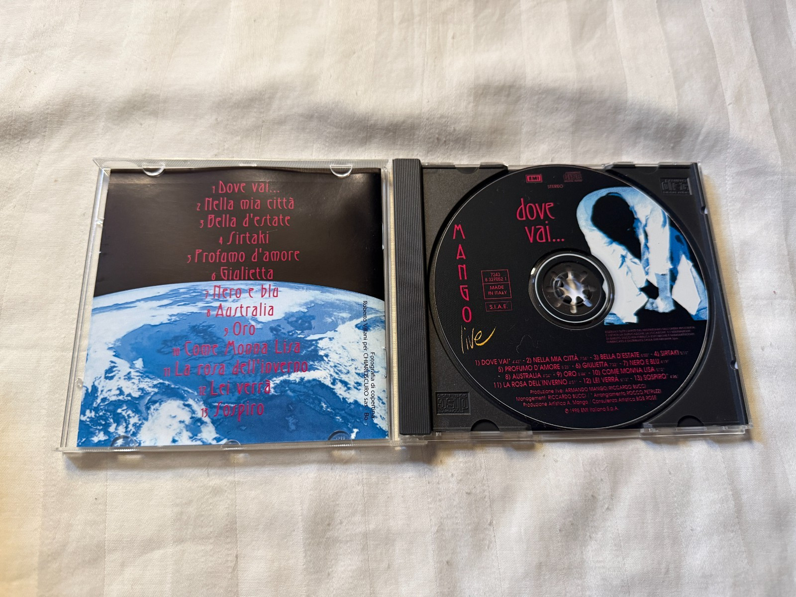 Mango - Live Dove Vai CD 1995 EMI Import Italy International OOP RARE