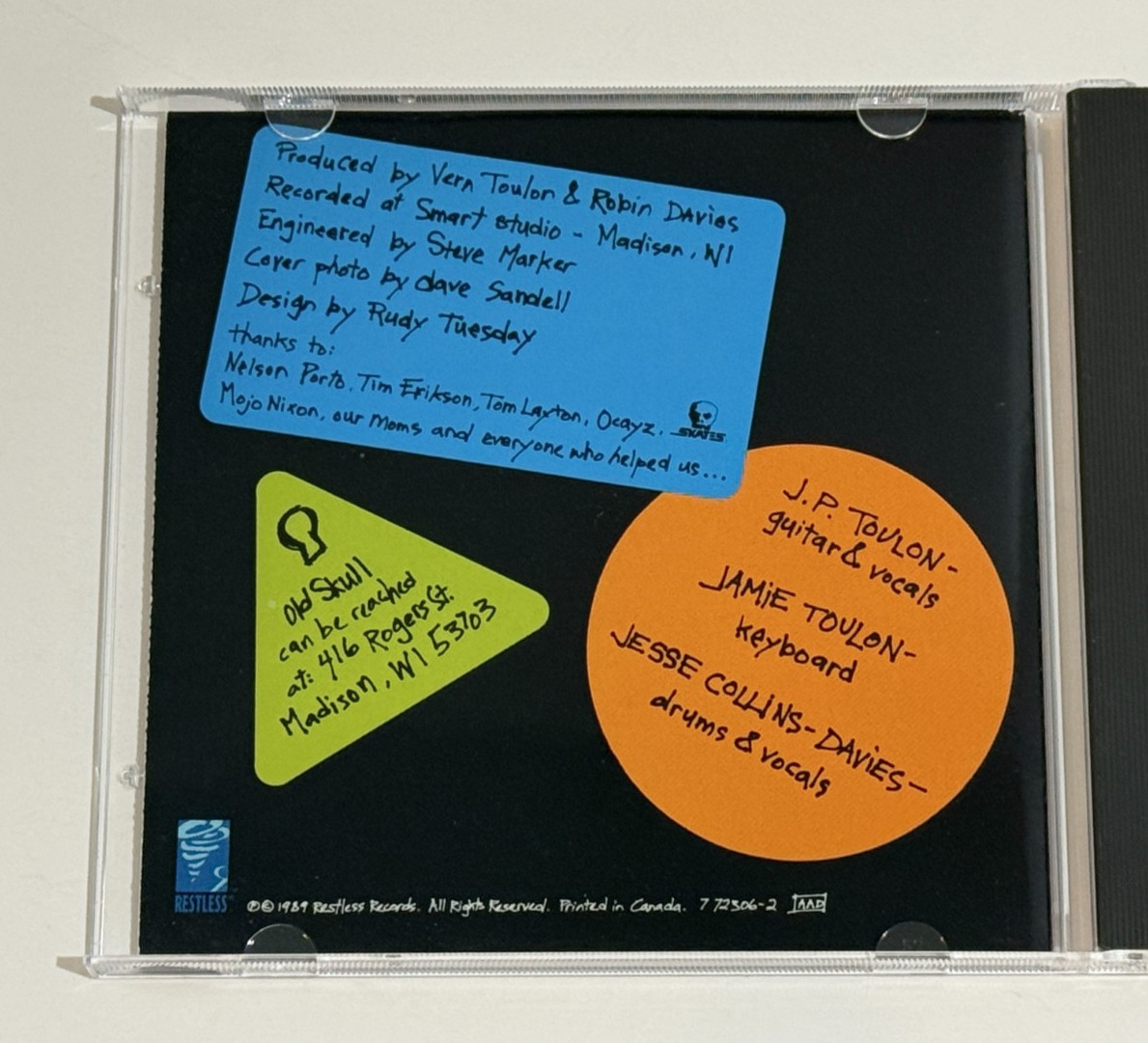 Old Skull Get Outta School CD 1989 Restless Records Lo-Fi Punk Rock
