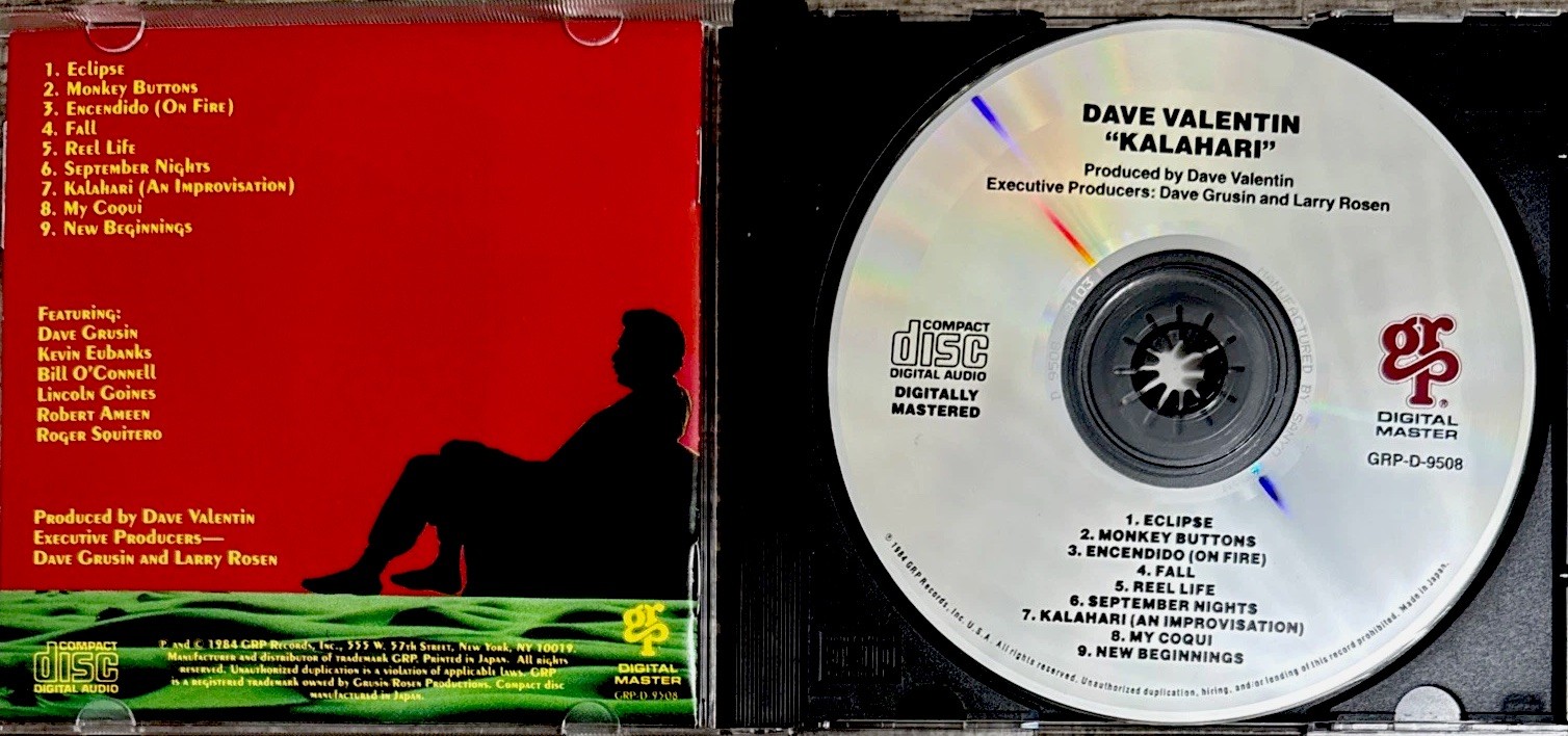 Kalahari by Dave Valentin CD GRP D 9508 Records Japan Press VeryCleanDisc