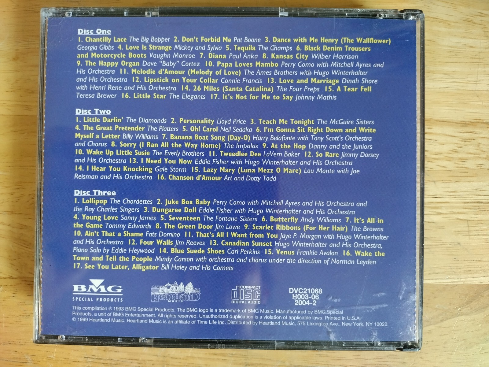 The Fabulous Fifties Music CDs Compilation - Back to the Fifties by Various