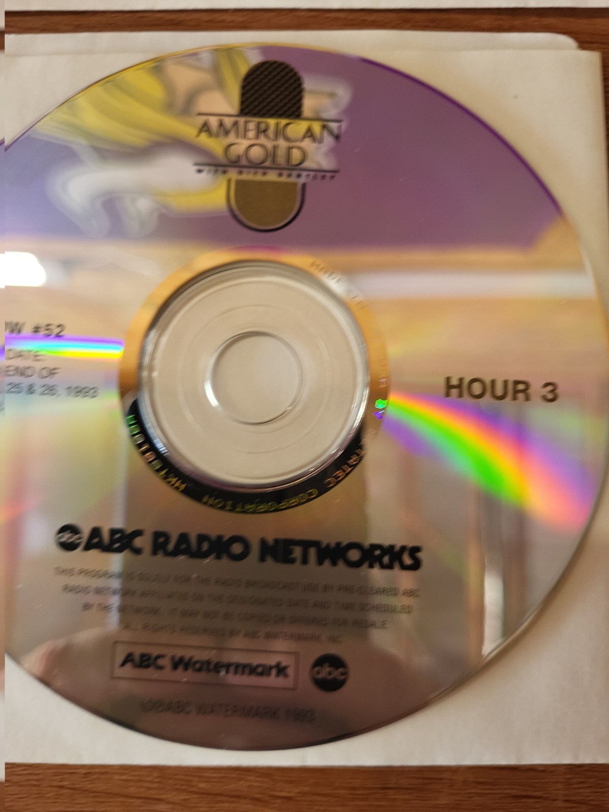 AMERICAN GOLD W/ DICK BARTLEY 4CD Air Date Dec. 25 & 26 ,1993 Show #52