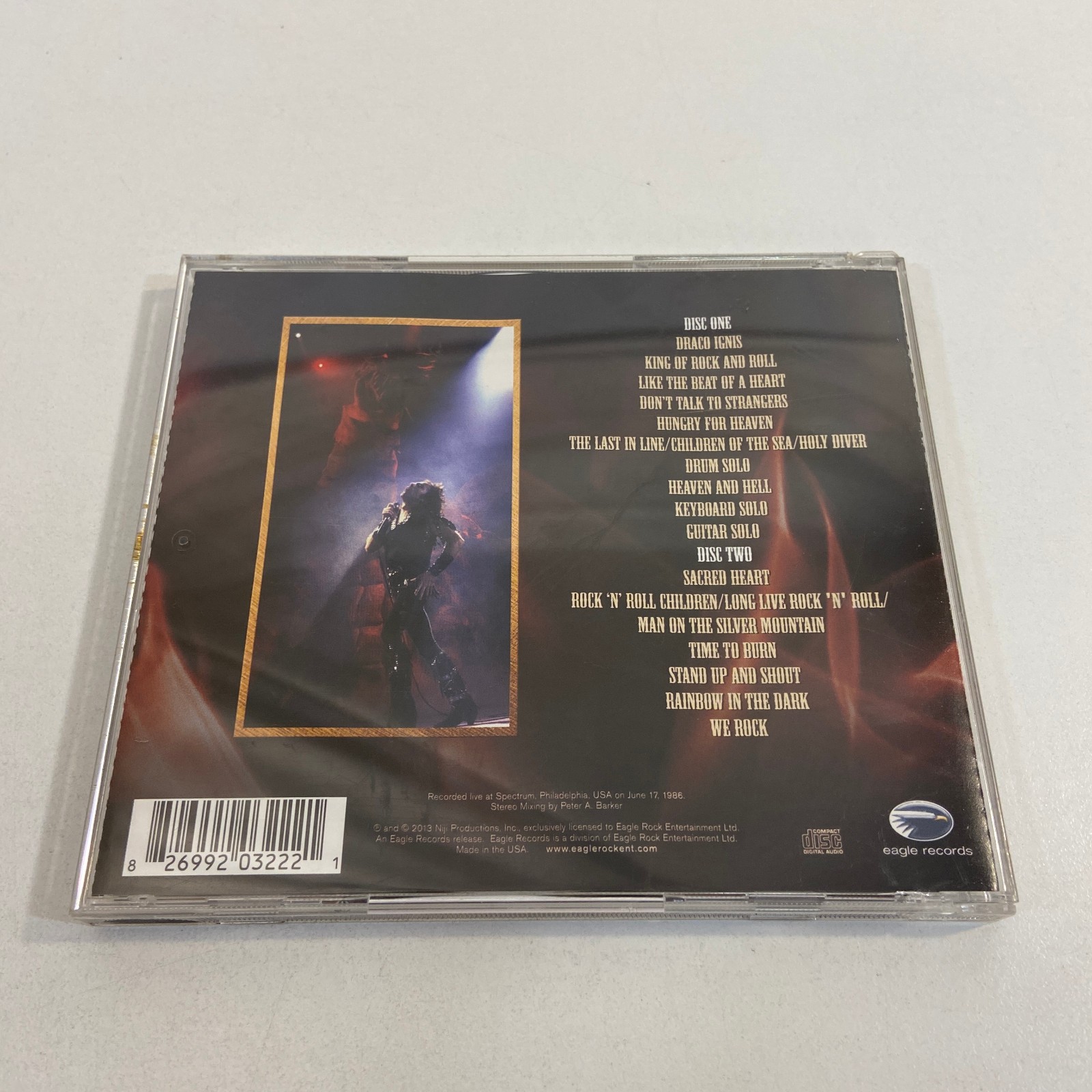 Dio Finding the Sacred Heart Live in Philly 1986 CD Eagle Records Rock n Roll