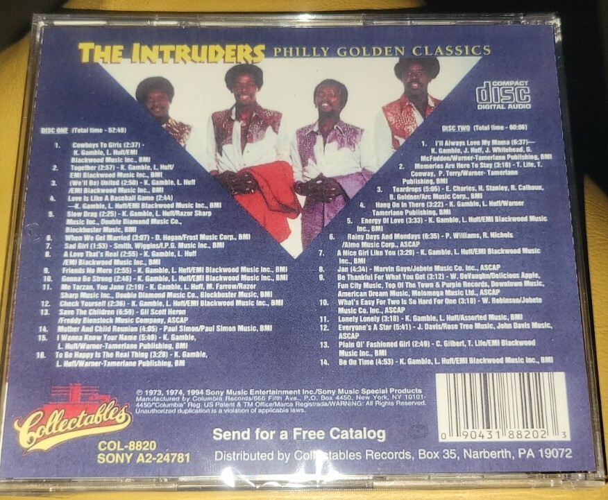 THE INTRUDERS Philly Golden Classics 2-CD SET Collectables BEST OF 30 Songs NEW