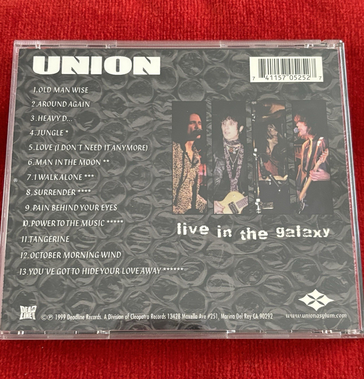 Union : Live In The Galaxy CD 1999 SIGNED by band MINT
