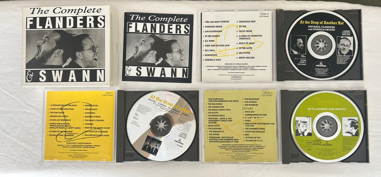 The Complete Flanders & Swann CD Box Set 1991 Comedy Novelty 3-Discs Booklet s16