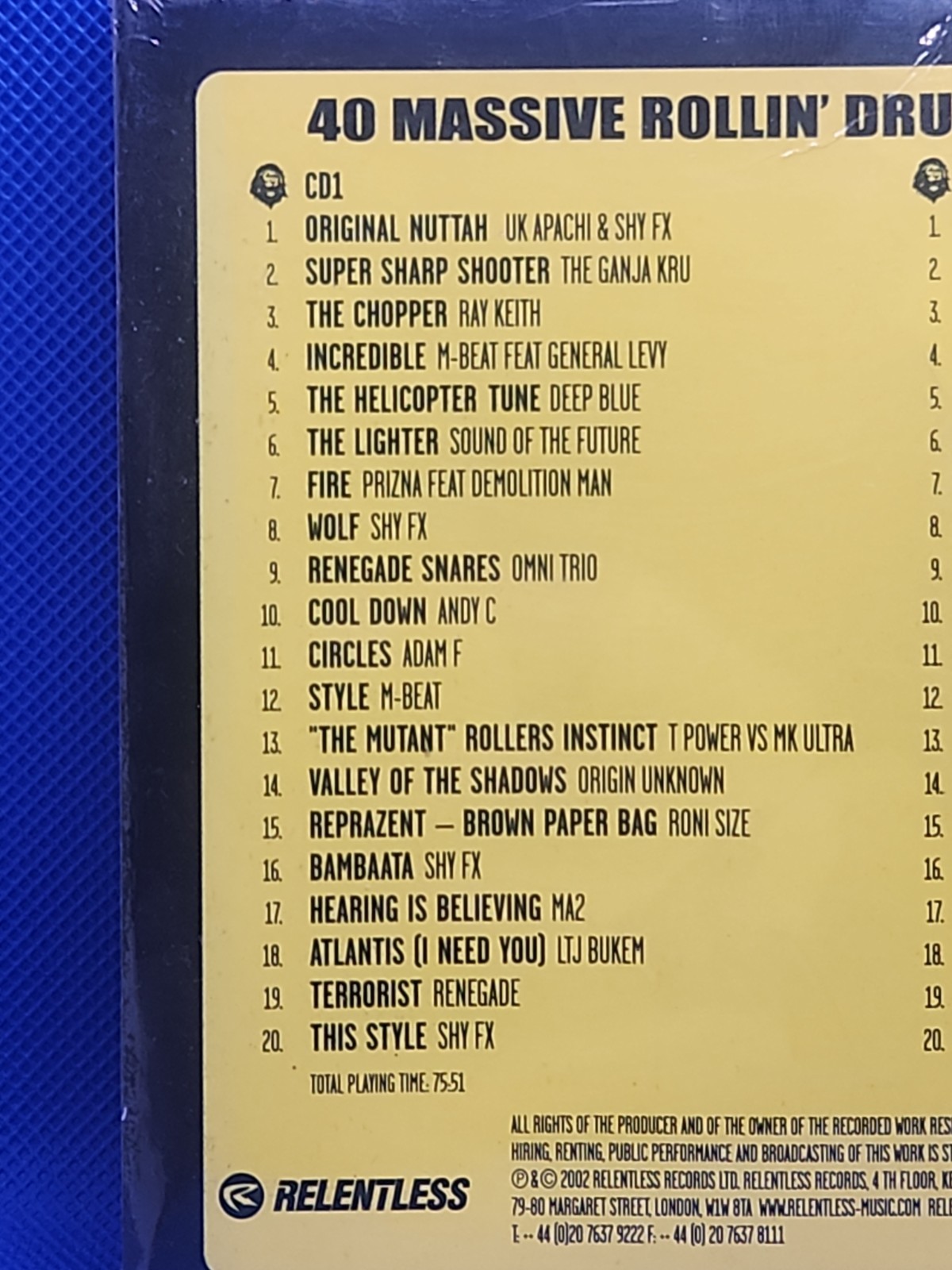 Old Skool Jungle by Various (2xCD 2002 Relentless)Drum n Bass Jungle NEW ucdG-XF
