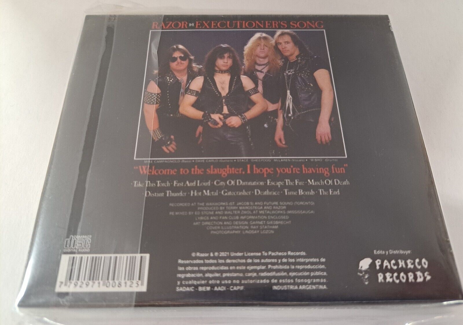 Razor Executioner's Song New CD O-Card Reissue Speed Metal Thrash Metal