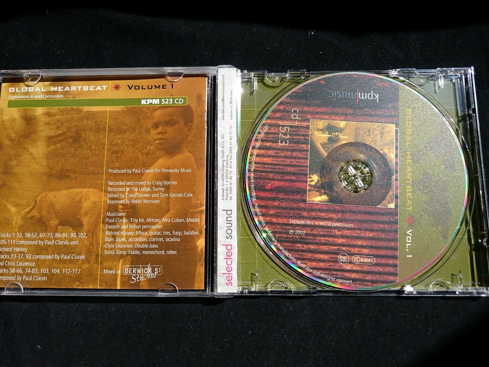 Library Kpm Paul Clarvis / Richard Harvey Global Heartbeat *Percussion CD*(168)