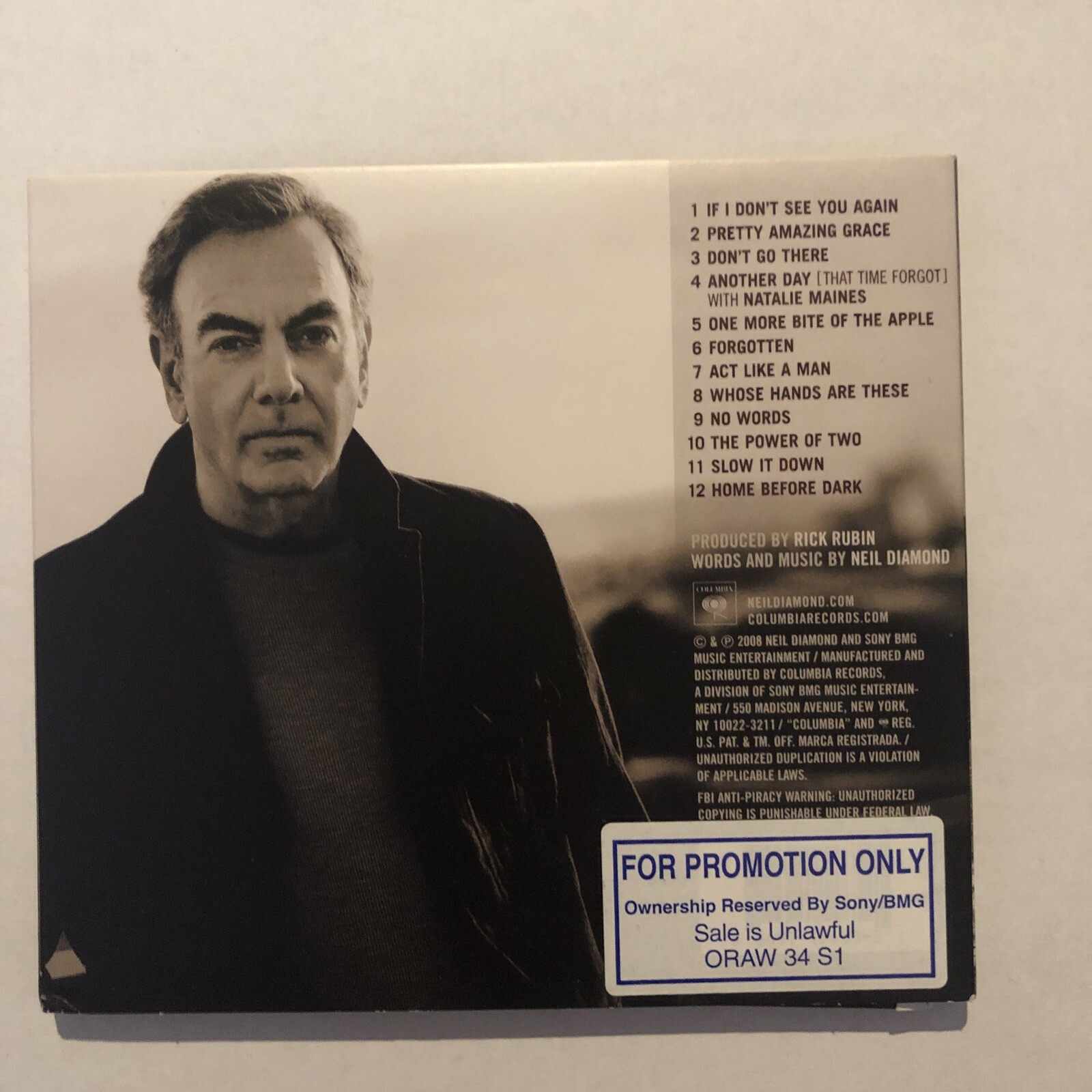 Neil Diamond : Home Before Dark PROMO CD (2008)