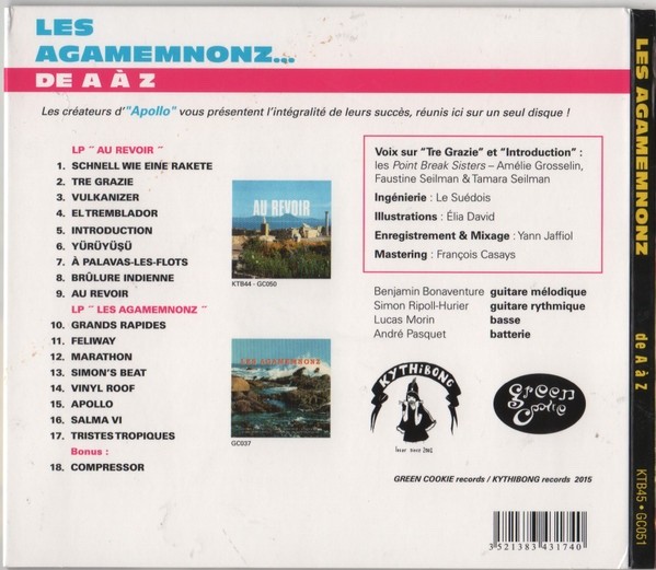 Les Agamemnonz "De A à Z" - Surf [2015 Green Cookie France IMPORT CD NM-]