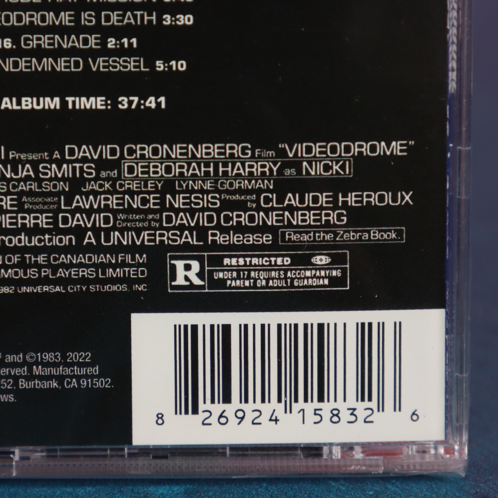Videodrome Soundtrack CD Howard Shore LE 2000 La-La Land Records 2022 Sealed